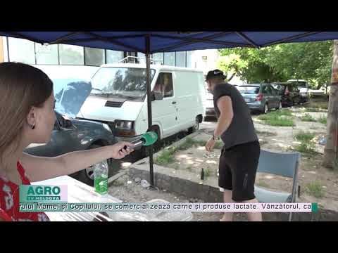 Vindea carne și lactate în stradă, la +30° C