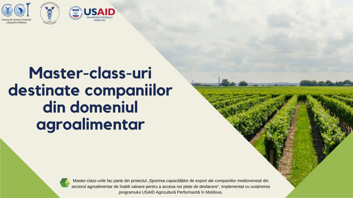 Master-class-uri destinate companiilor din domeniul agroalimentar