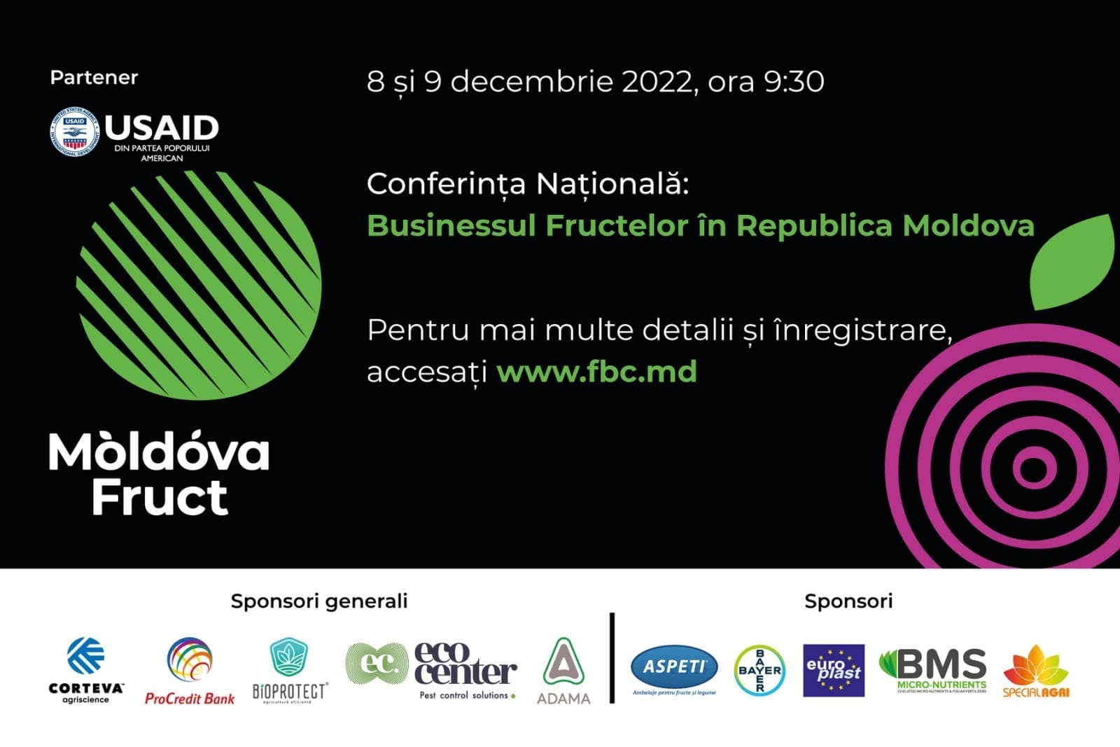 ”Businessul Fructelor în Moldova”, cel mai important eveniment în domeniul fructelor din acest an!