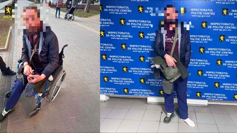 Cerșetori reținuți de poliție, după ce au pretins că sunt bolnavi și au grad de dizabilitate
