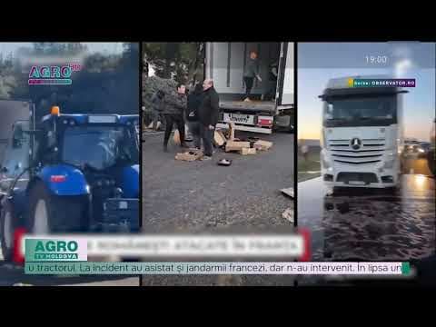 Zeci de TIR-uri cu marfă, atacate în Franța de protestatari